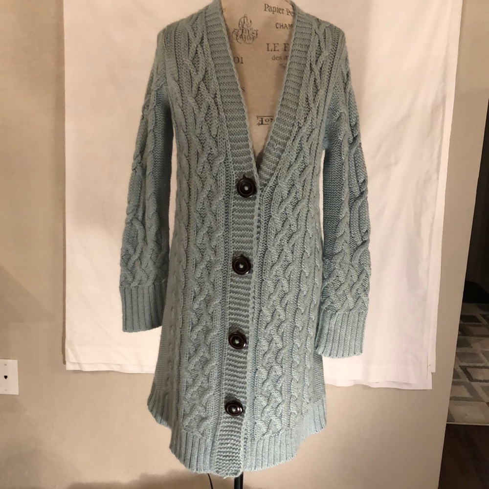 Cable knit cardigan